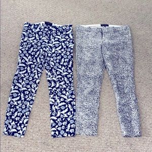 Banana republic Capri ankle patterned pants
